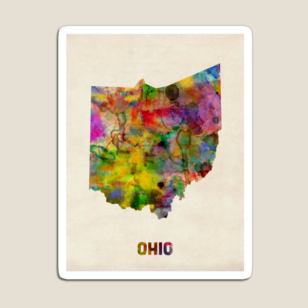 Item preview, Ohio Watercolor Map designed and sold by ArtPrints.