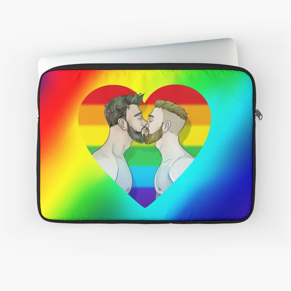 Cuaderno con la obra «Beso arcoiris» de gaycomic | Redbubble