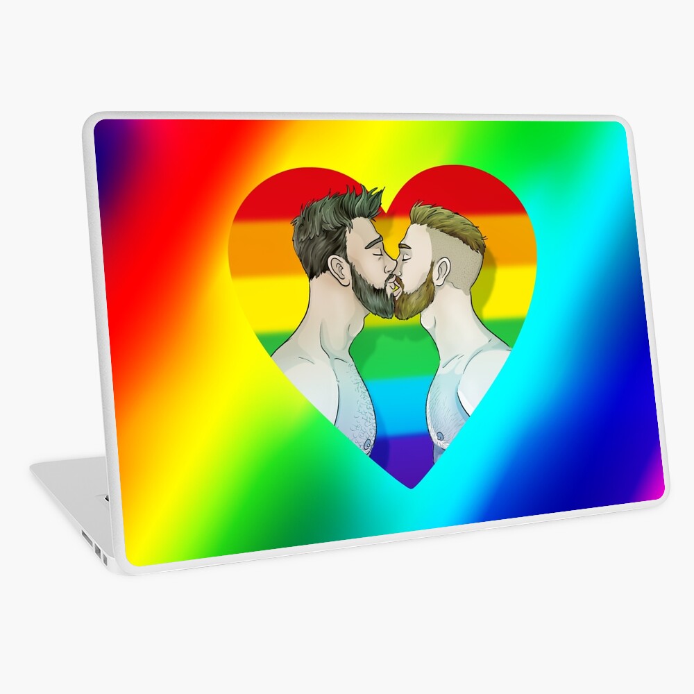 Bolsa de tela con la obra «Beso arcoiris» de gaycomic | Redbubble