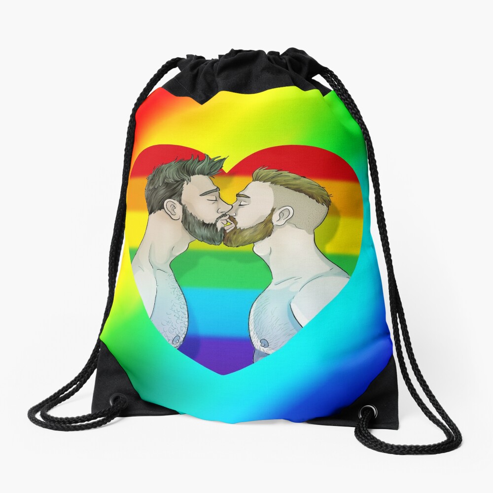 Cuaderno con la obra «Beso arcoiris» de gaycomic | Redbubble