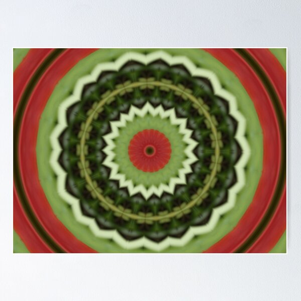 Item preview, Beautiful kaleidoscopic flower watermelon pattern designed and sold by derbyshireduck.