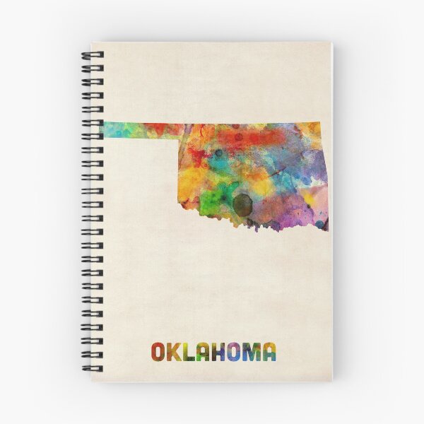 Item preview, Oklahoma Watercolor Map designed and sold by ArtPrints.