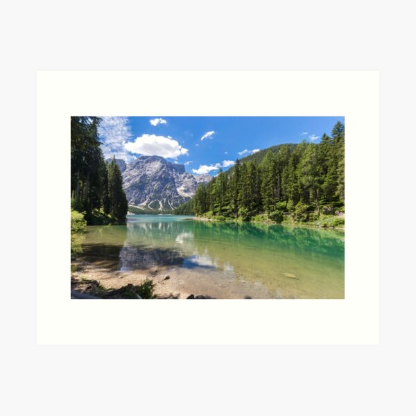 Lake of Braies Art Print