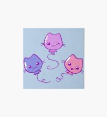 Kawaii Kitty Balloons Art Board