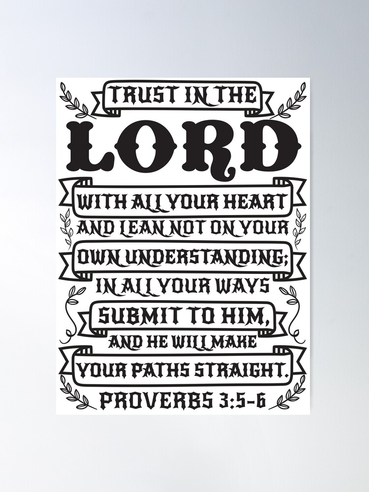 Bible Verse Stickers Proverbs 3:5-6