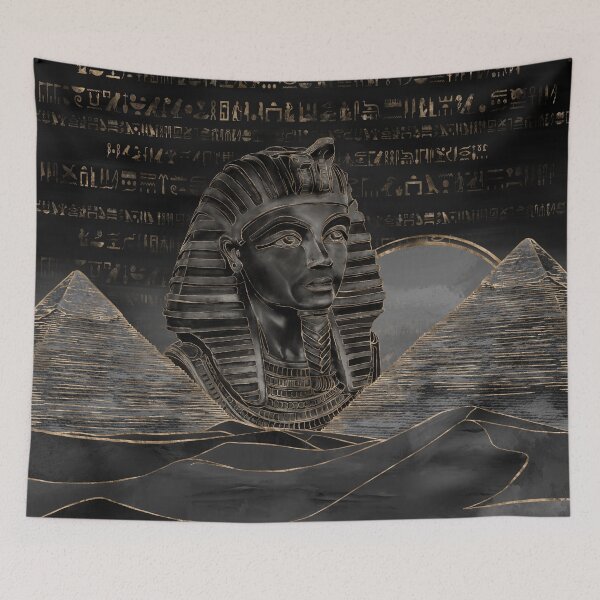 Item preview, Tutankhamun on Egyptian pyramids landscape designed and sold by Nartissima.
