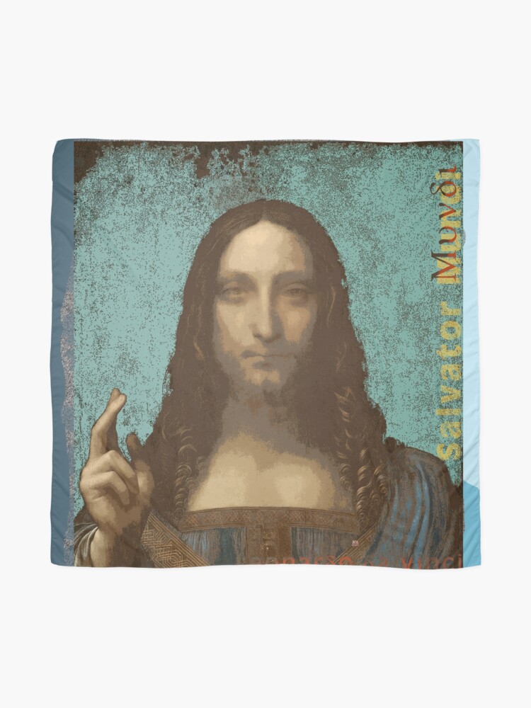 Alternate view of Leonardo Da Vinci's Salvator Mundi (Pop Art by ACCI) Scarf