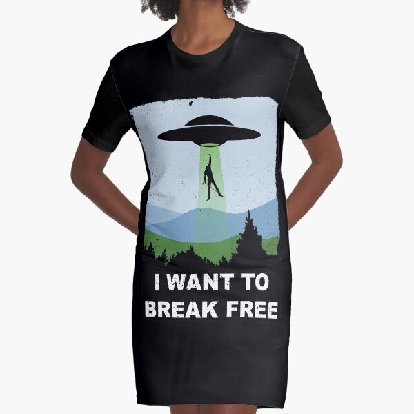 I Want to Break Free - Freddie Returns to Mercury Graphic T-Shirt Dress