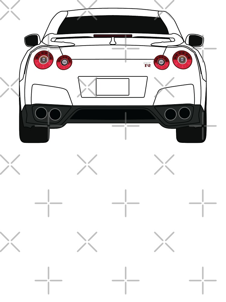 Nissan Gtr R35 Black Baby One Piece By Automotiveart Redbubble