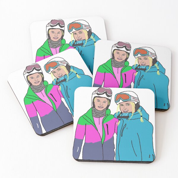 Item preview, Two snowboard chicks cartoon designed and sold by Doesjka.