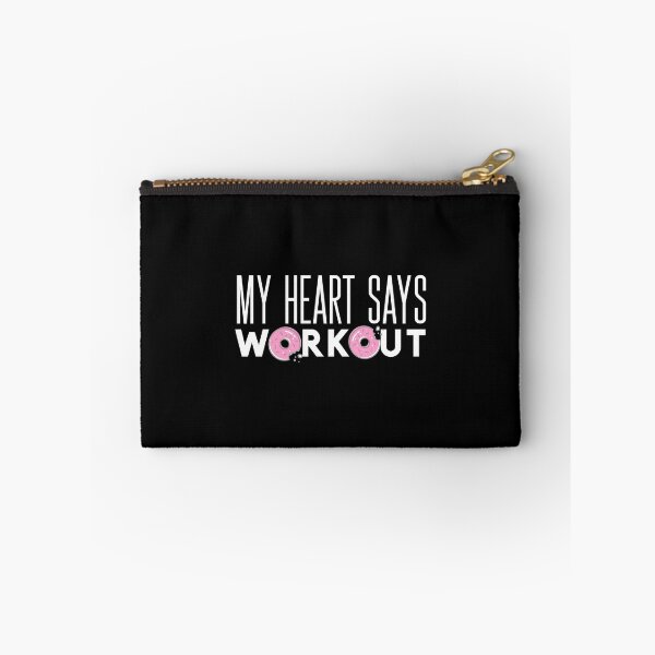 Item preview, Funny Donuts Workout design - my heart says workout gift designed and sold by SwankyFine.