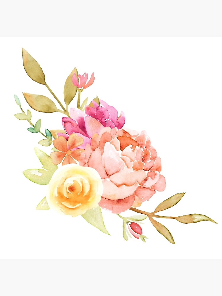 English Garden Floral Bouquet Art Board Print for Sale by junkydotcom