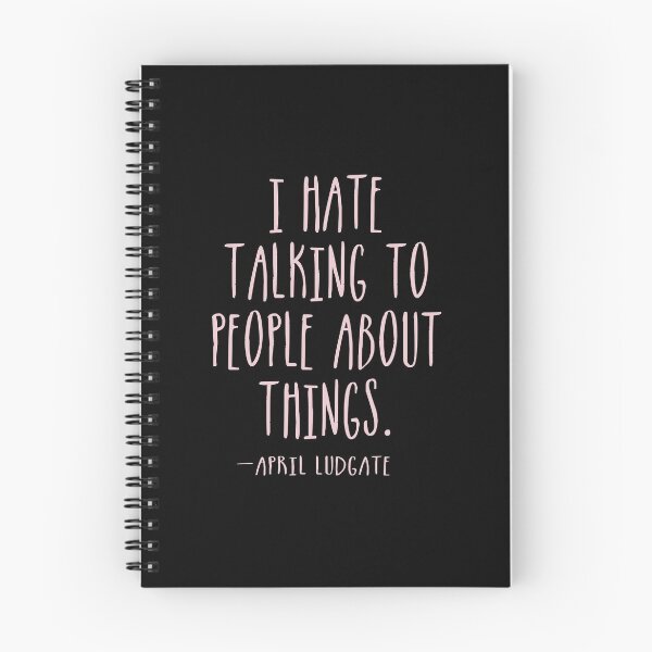 Item preview, PARKS AND REC - HATE TALKING TO PEOPLE - APRIL LUDGATE - Blush Pink designed and sold by RedDane.