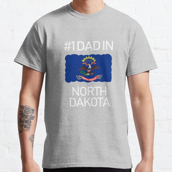 Item preview, North Dakota Number 1 Dad State Flag design designed and sold by GetItGiftIt.