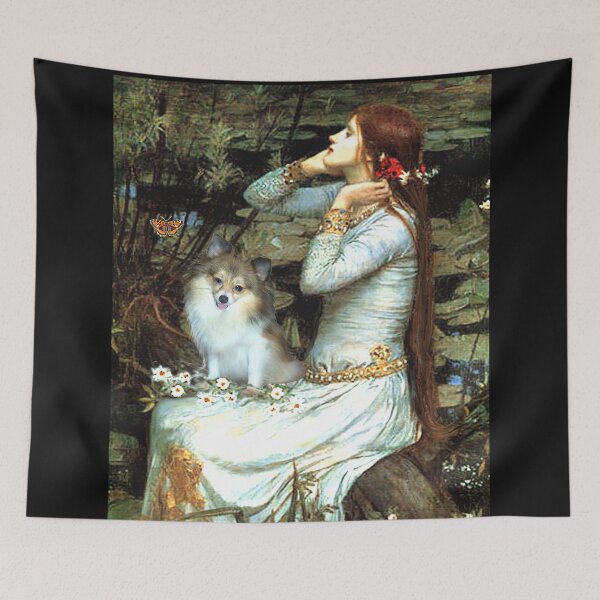 Item preview, Famous Art: "Ophelia" (Waterhouse)-adapted-Long Haired Chihuahua designed and sold by JeanBFitzgerald.