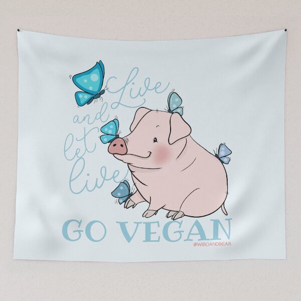 Item preview, Live and let live Vegan designed and sold by wiboandbear.