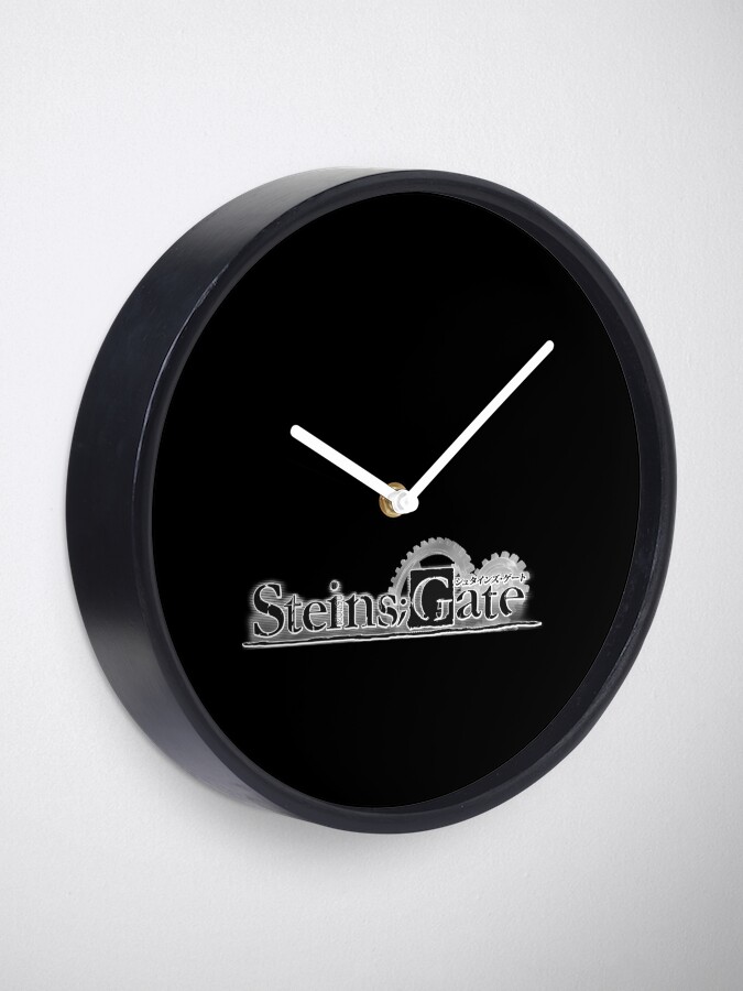 Steins Gate Title Gears Clock By Symbolized Redbubble