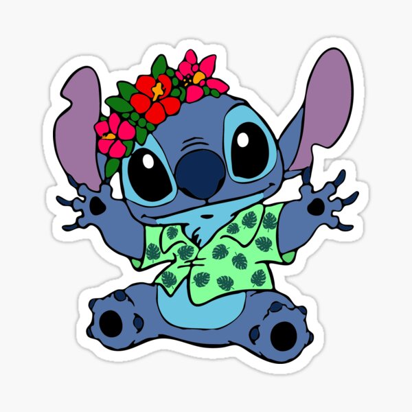 Lilo & Stitch Stitch Draws Sticker - Sticker Mania