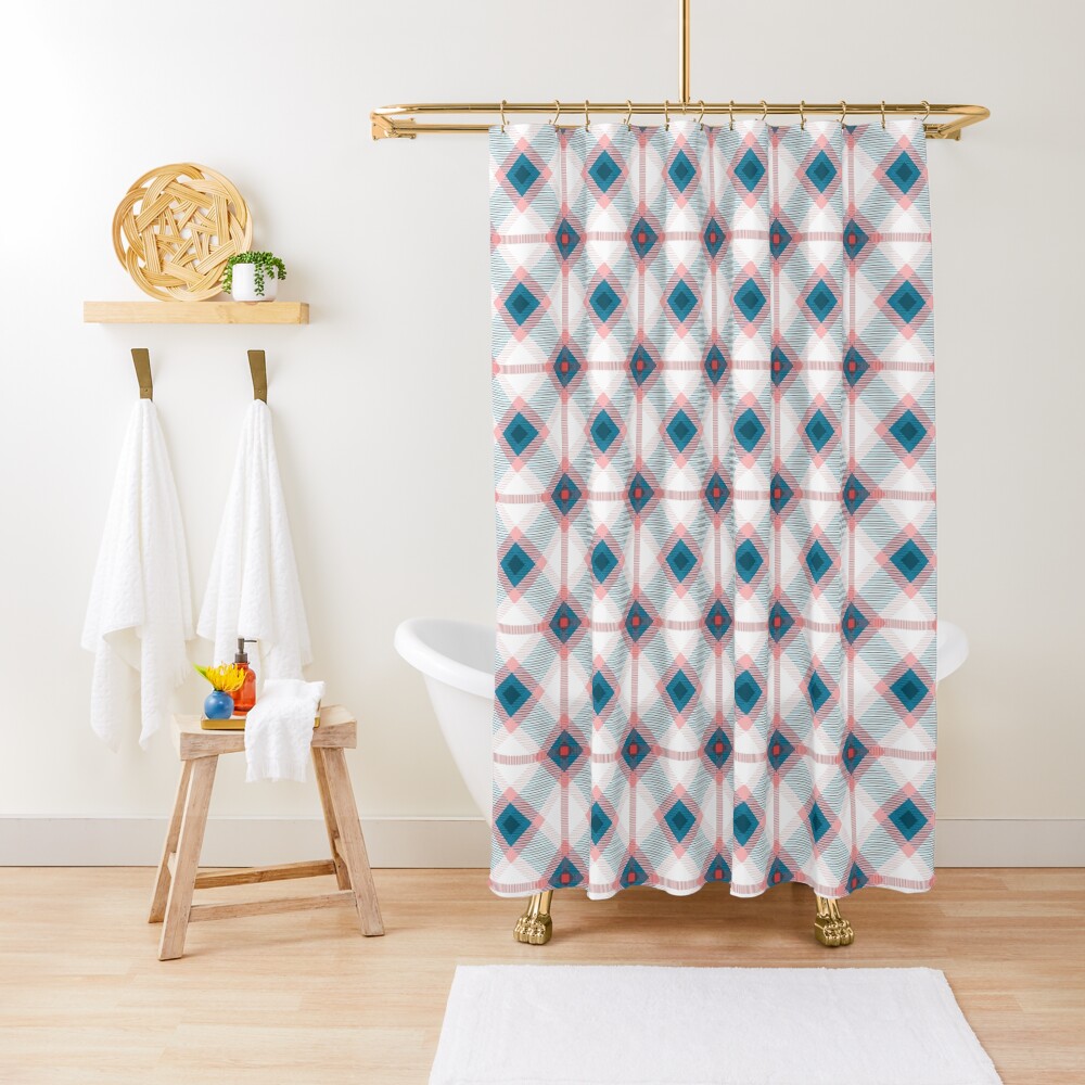 "Red and blue plaid pattern" Shower Curtain by mrhighsky Redbubble