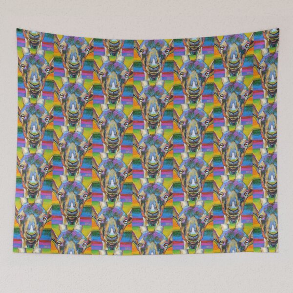 Item preview, Colorful Cute FARM GOAT by Robert Phelps designed and sold by RobertPhelpsArt.