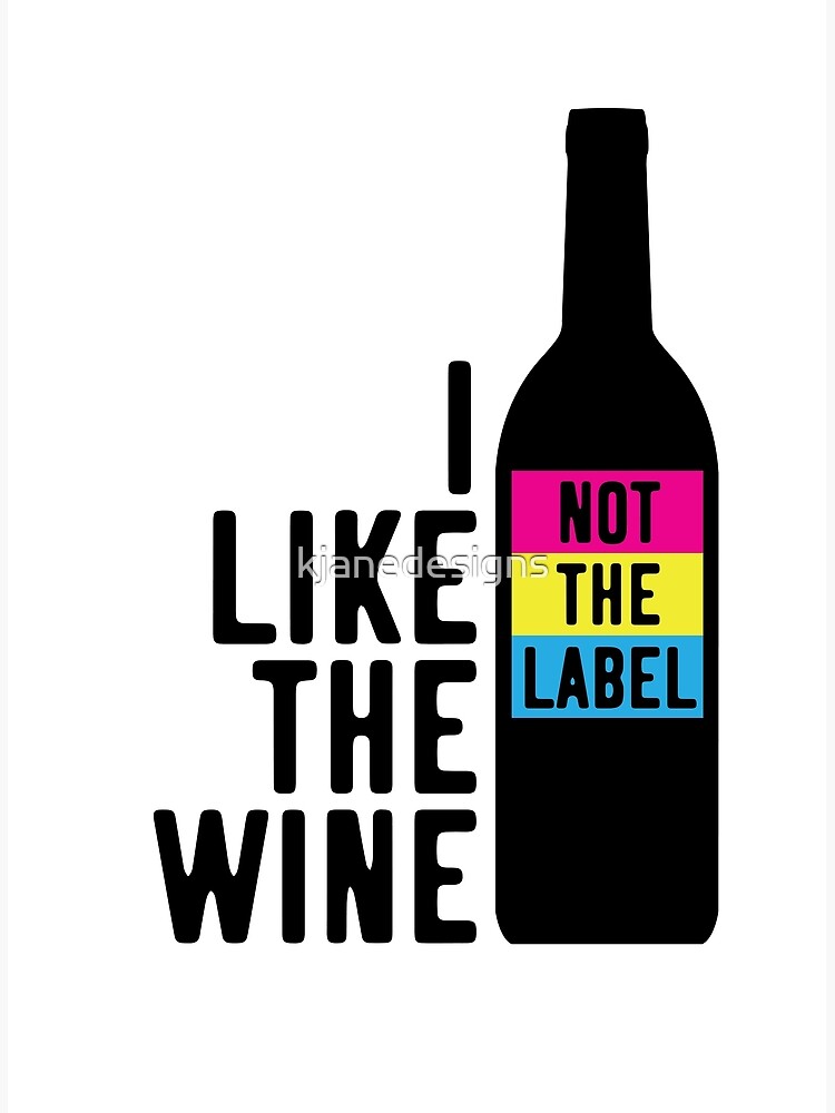 I Like The Wine Not The Label Postcard By Kjanedesigns Redbubble