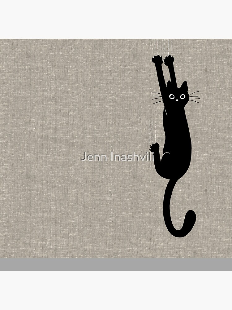 Black Cat Holding On by ShortCoffee