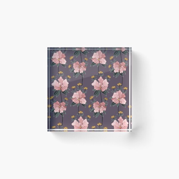 Item preview, Floral pattern pink-yellow designed and sold by aircoucou.