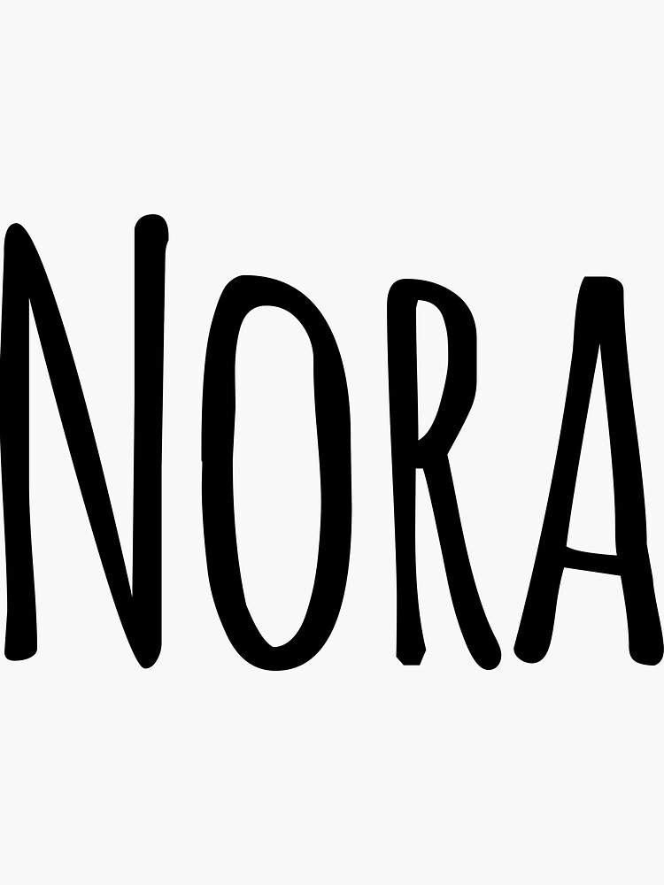 nora-name-lettering-sticker-for-sale-by-the-college-gal-redbubble