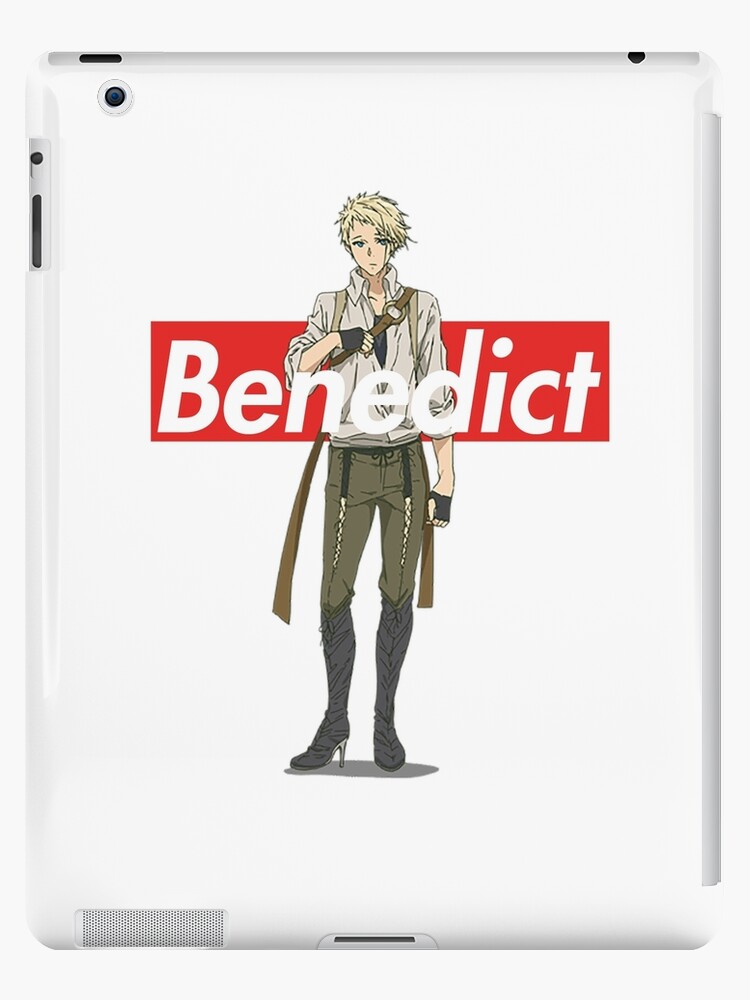 benedict blue supreme box logo violet evergarden anime ipad case skin by shizazzi redbubble redbubble