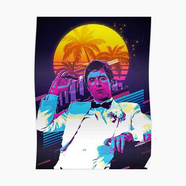 Classic Cinema Art: Scarface Movie Print Featuring Al Pacino Poster