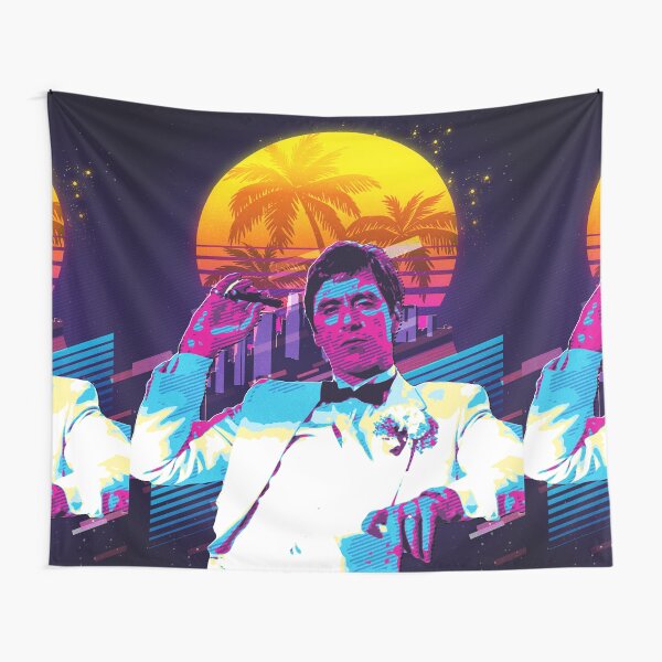 Scarface retro art Tapestry