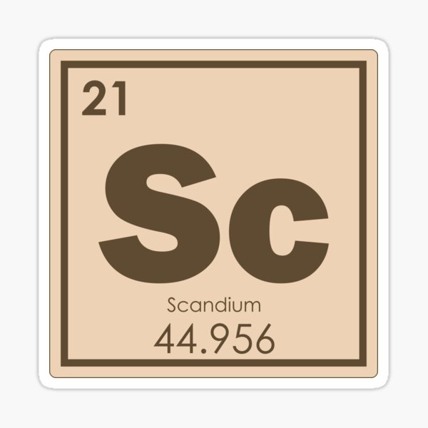 Scandium chemical element Sticker