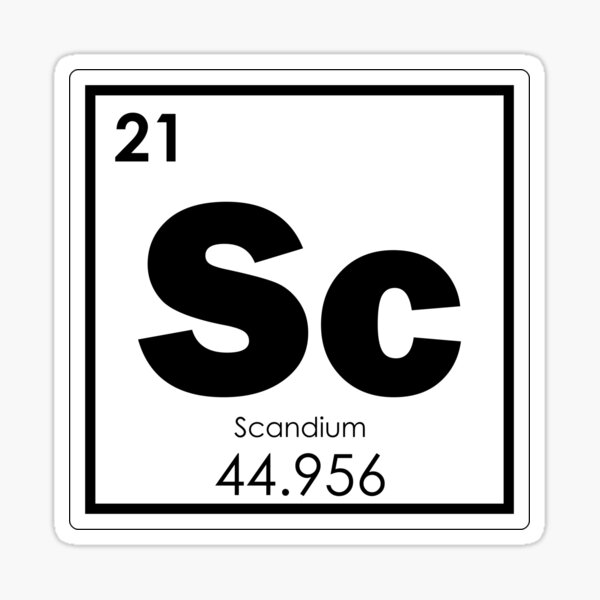 Scandium chemical element Sticker