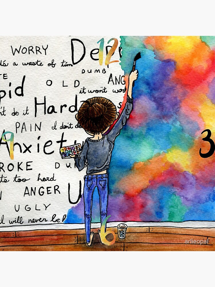 Always Keep Fighting Watercolor Painting (2015) REVAMP by arlieopal