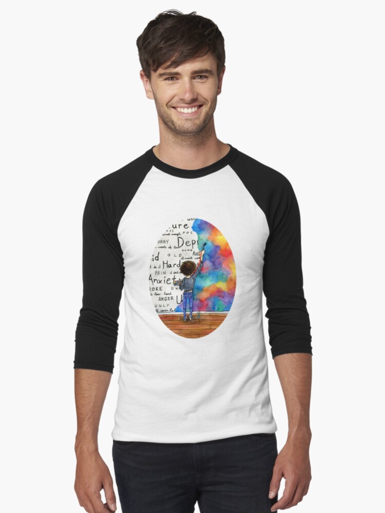 Thumbnail 1 von 3, Baseballshirt mit 3/4-Arm, Herzenskummer designt und verkauft von arlieopal.