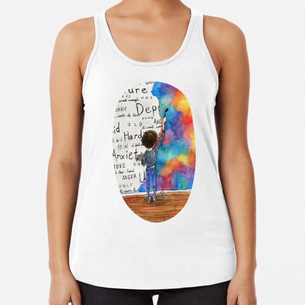 Always Keep Fighting Watercolor Painting (2015) REVAMP Racerback Tank Top