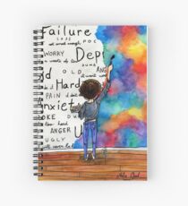 Always Keep Fighting Watercolor Painting (2015) REVAMP Spiral Notebook