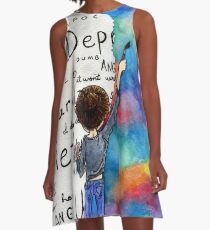 Kämpfen Sie immer wieder Aquarell (2015) REVAMP A-Linien Kleid