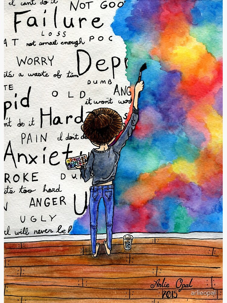 Always Keep Fighting Watercolor Painting (2015) REVAMP by arlieopal