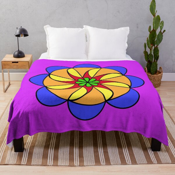 Item preview, Green, red, yellow, orange and blue circular motifs on a pink background designed and sold by Tony Ruther.