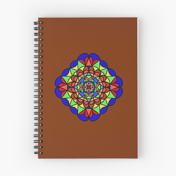 Item preview, Mandala multicolor sobre un fondo marrón designed and sold by Tony Ruther.
