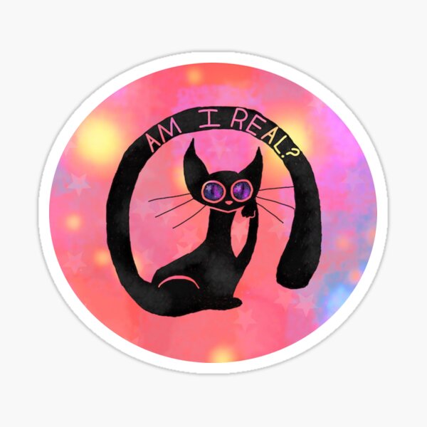 Artikel-Vorschau von Die Katze, die nach der Realität fragt, designt und verkauft von Humble's Warehouse.