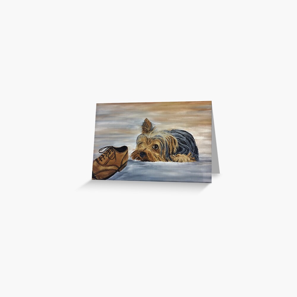 Yorkshire Terrier - Naughty Dog Greeting Card (Blank) Greeting Card
