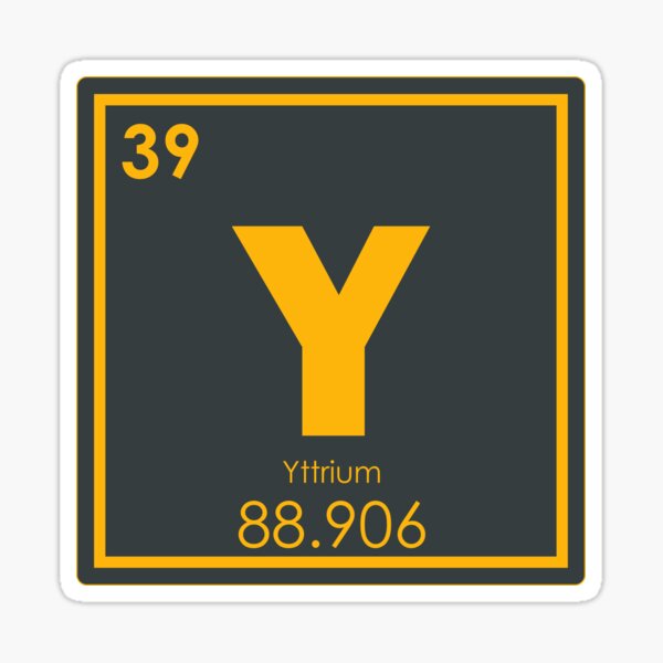 Yttrium chemical element Sticker