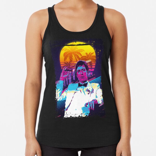 Scarface arte retro Camiseta con espalda nadadora