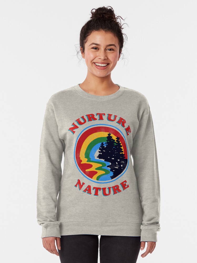 Alternate view of nurture nature vintage environmentalist design Pullover Sweatshirt