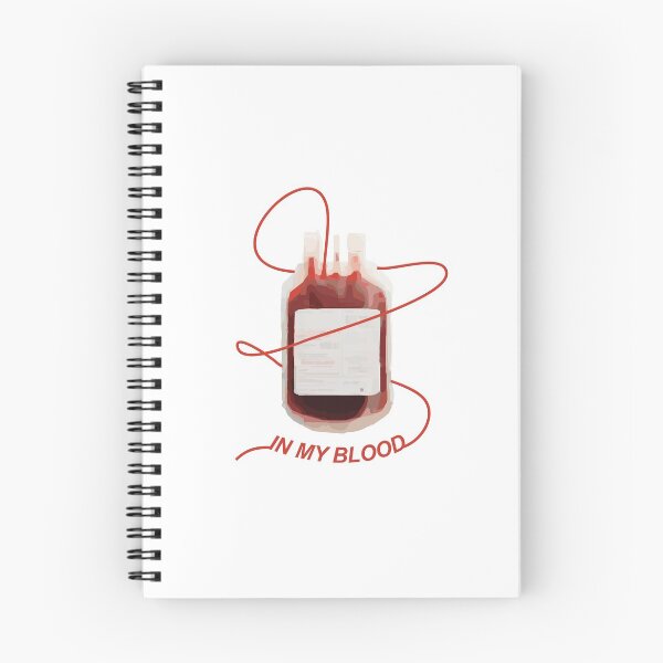 Item preview, in my blood arial bold italic sticker designed and sold by iyaakarim.