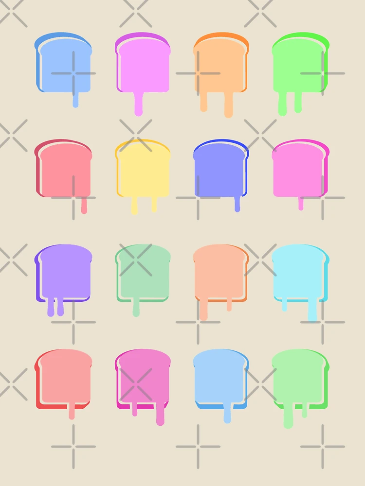 Thumbnail 4 of 4, Relaxed T-Shirt, Rainbow Toasts [Roufxis-Rb] designed and sold by RoufXis.