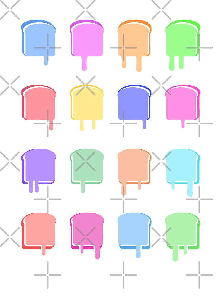 Thumbnail 4 von 4, Boxy T-Shirt, Regenbogentoasts [Roufxis-Rb] designt und verkauft von RoufXis.