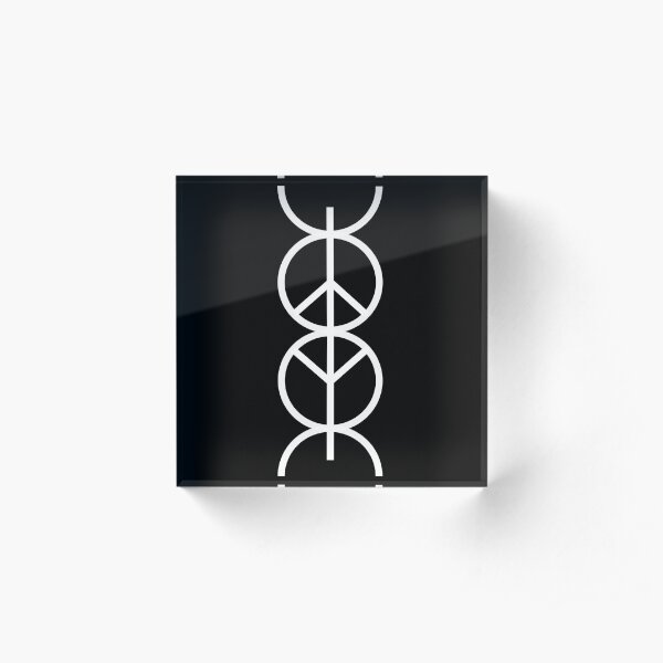 Wabi$abi symbol (white) Acrylic Block